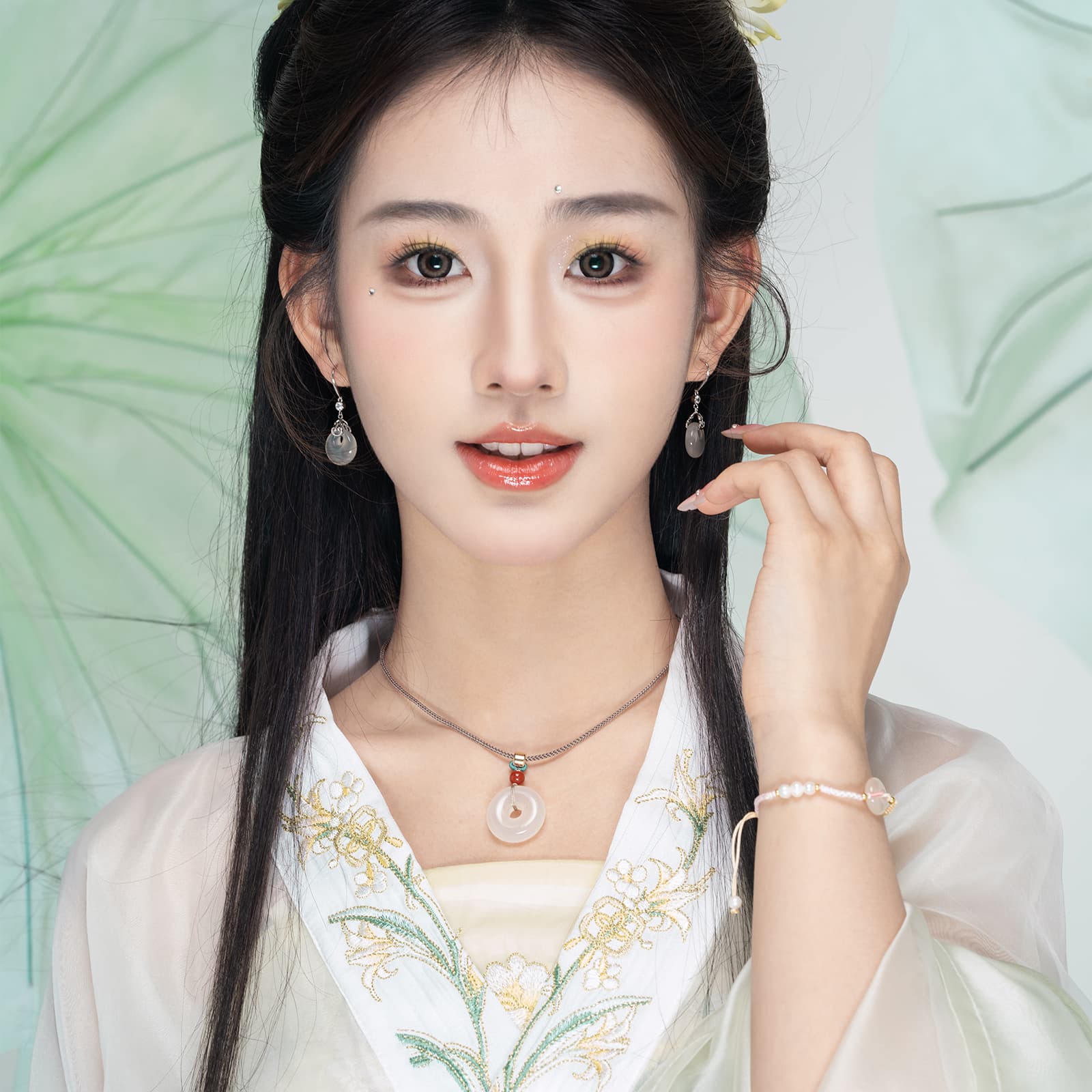 Браслеты Jodie&Kevin с белым агатом унисекс