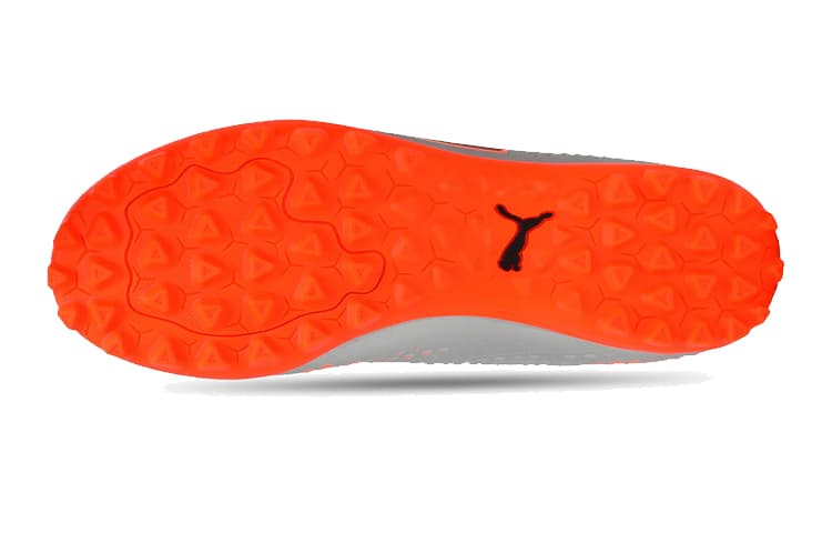 Детские футбольные бутсы PUMA One 4 Mid Top Оранжевый Серебристый