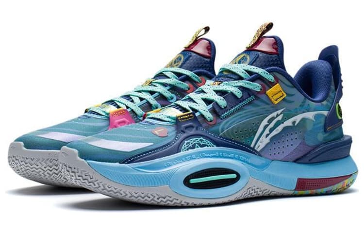 Подкладка All City 10, амортизирующие, противоскользящие и износостойкие низкие баскетбольные кроссовки, мужские темно-синие