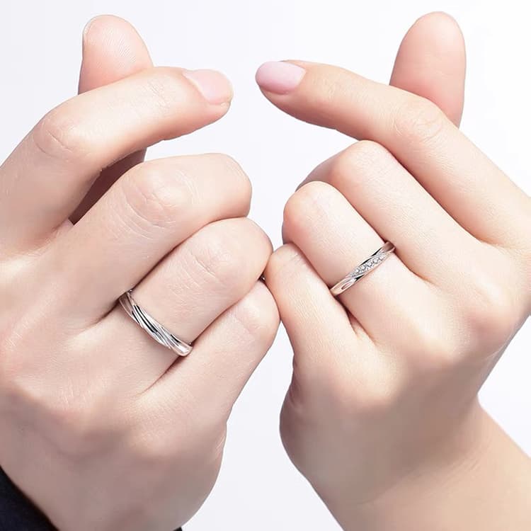 Кольца CIROCCO с инкрустацией цирконом, подарочная коробка унисекс