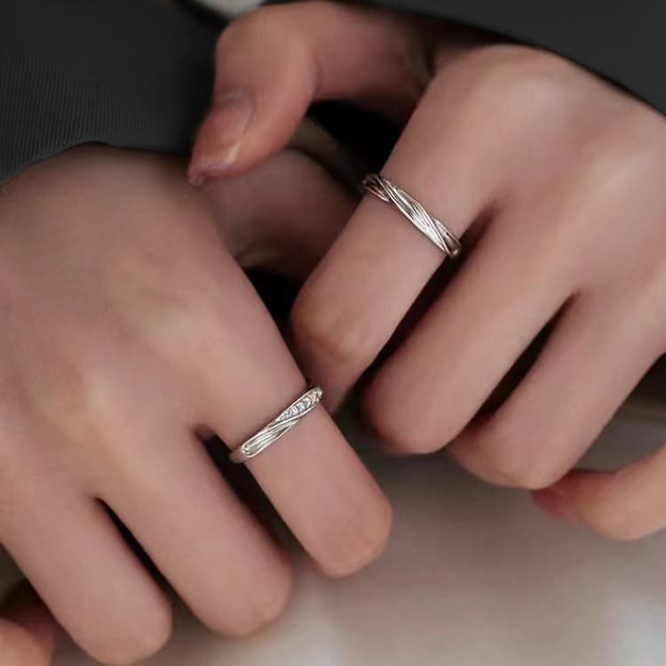 Кольца CIROCCO с инкрустацией цирконом, подарочная коробка унисекс