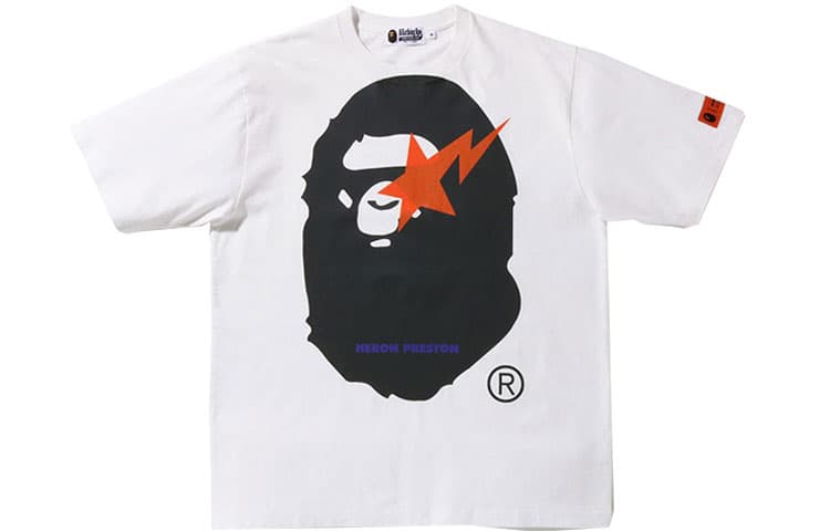 Футболка свободного кроя Bape X Heron Preston