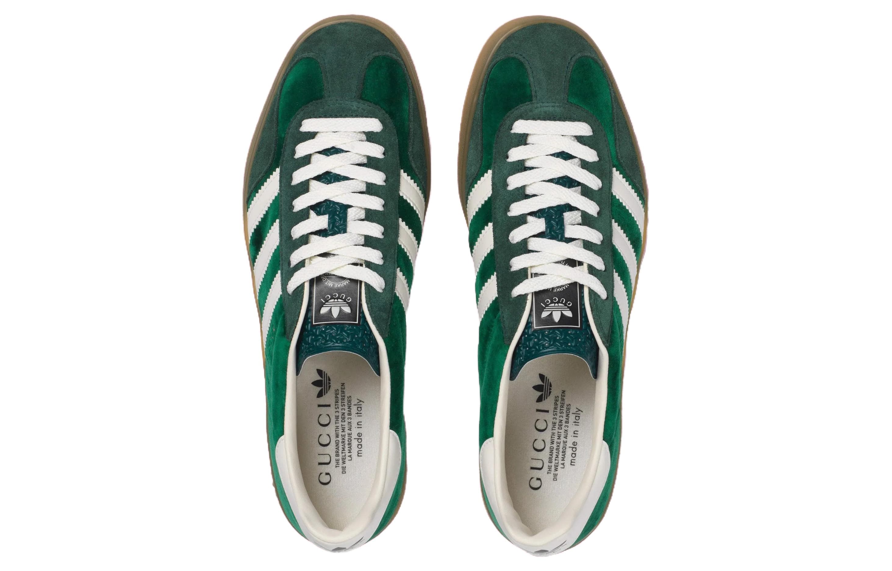 GUCCI Adidas X GUCCI Gazelle, зеленая замша