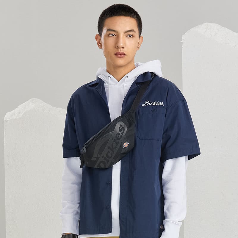 Поясная сумка Dickies из полиэстера, стандартная, унисекс, черная