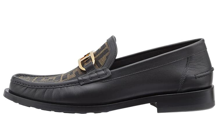 FENDI O'Lock Monogrammed Loafers