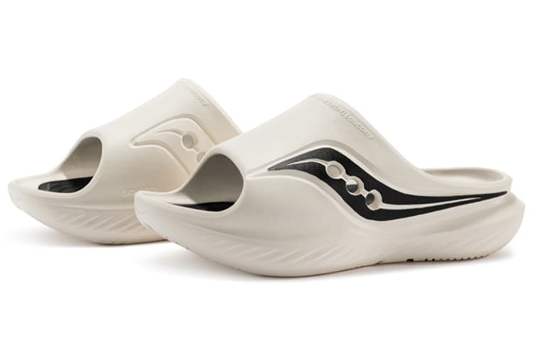 Saucony Cradle Нескользящие устойчивые к истиранию повседневные тапочки унисекс черный, белый цвет