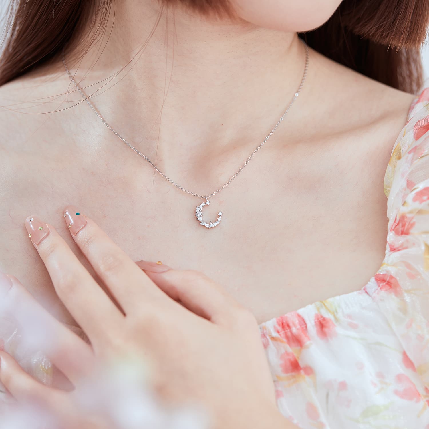 Zeroline S925 Серебро/Сплавное Ожерелье-Цепочка Ключицы Женское Серебро