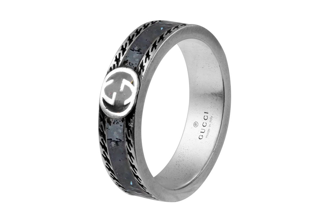 Кольца GUCCI из стерлингового серебра 925 пробы женские черные
