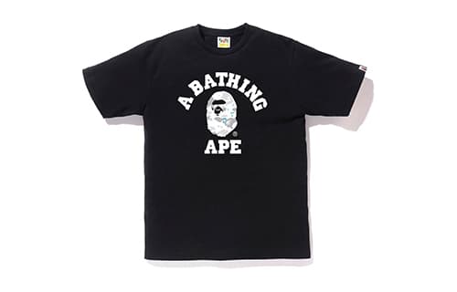 Bape Foil Neon Camo College Tee