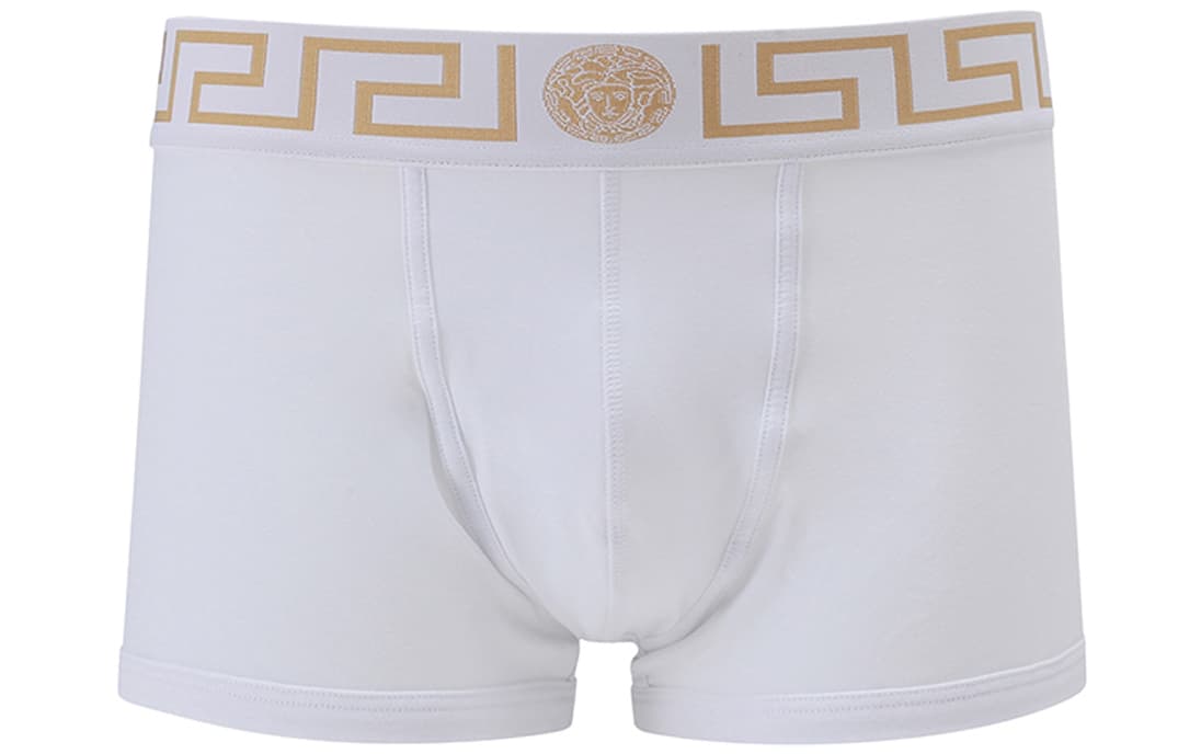 Двубортные плавки с каймой VERSACE Greca