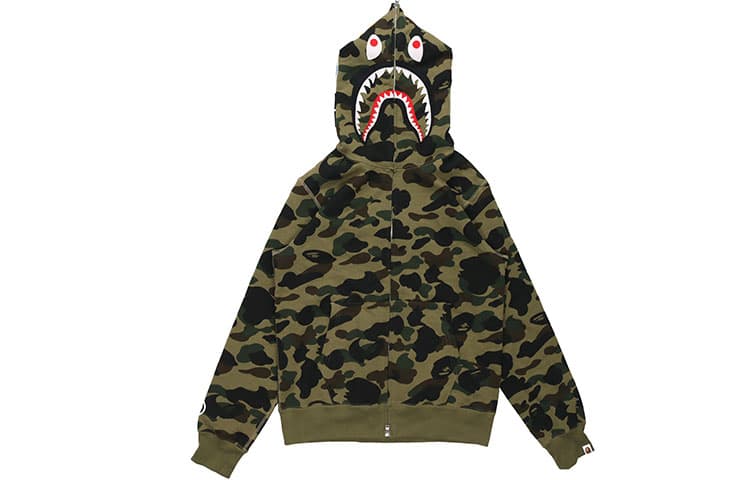 Толстовка на молнии Bape 1st Camo Shark