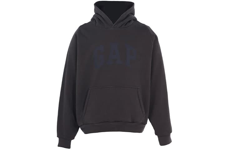 YEEZY x Gap X Balenciaga Dove Shrunken Hoodie Sweatshirt Осень Унисекс Черный