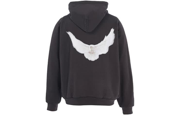 YEEZY x Gap X Balenciaga Dove Shrunken Hoodie Sweatshirt Fall Unisex Black