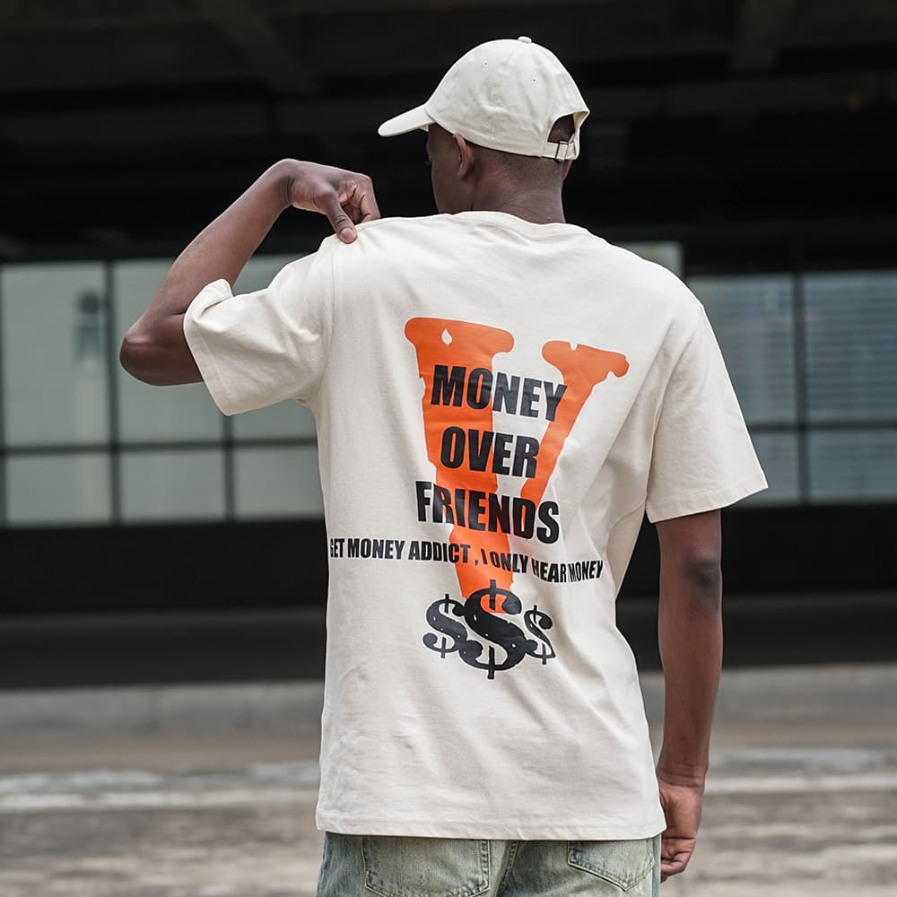 VLONE Футболка унисекс Бежевый Оранжевый