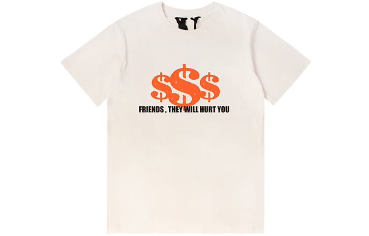 VLONE Футболка унисекс Бежевый Оранжевый