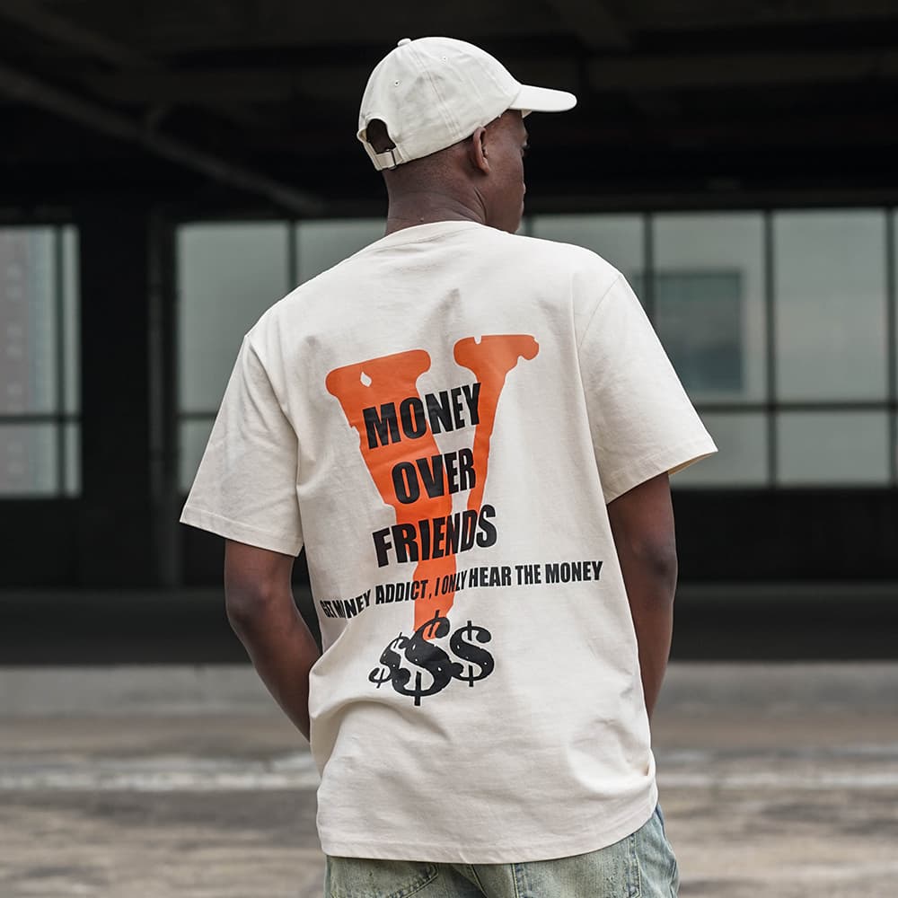 VLONE Футболка унисекс Бежевый Оранжевый