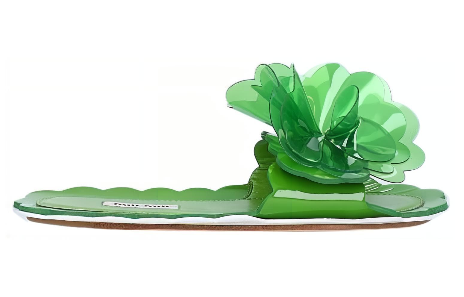 MIU MIU Шлепанцы женские зеленые