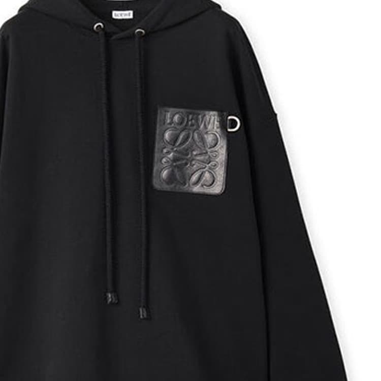 Толстовка LOEWE Anagram с кожаной нашивкой