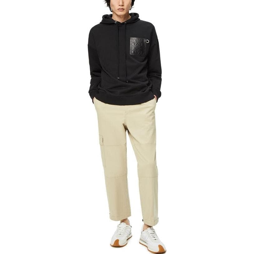 Толстовка LOEWE Anagram с кожаной нашивкой