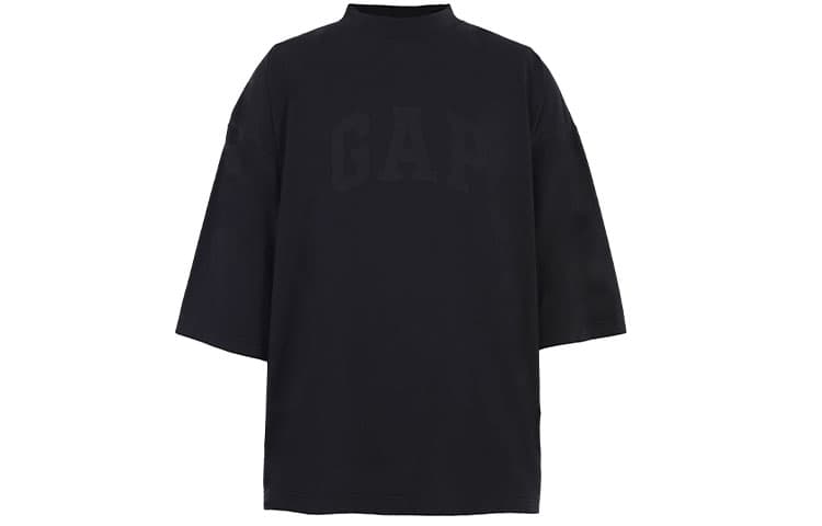Черная футболка YEEZY X Gap X Balenciaga Dove с рукавом 3/4
