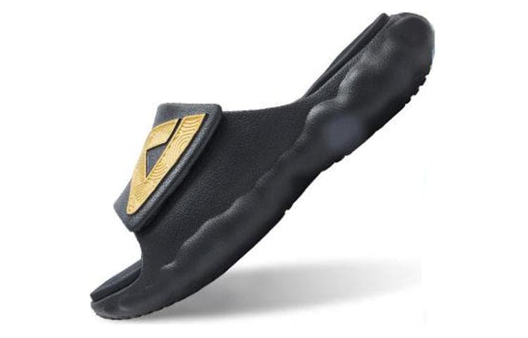 Мужские тапочки-шлепанцы PEAK State Pole Cloud Quiet, черное золото