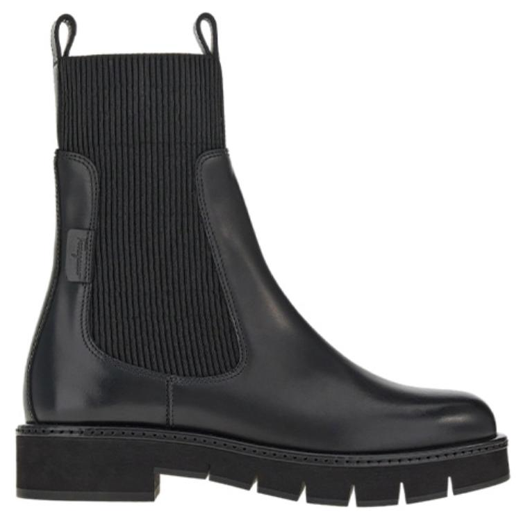 Короткие женские ботинки челси FERRAGAMO, черные