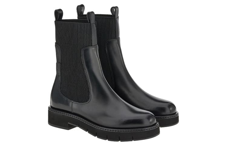 Короткие женские ботинки челси FERRAGAMO, черные