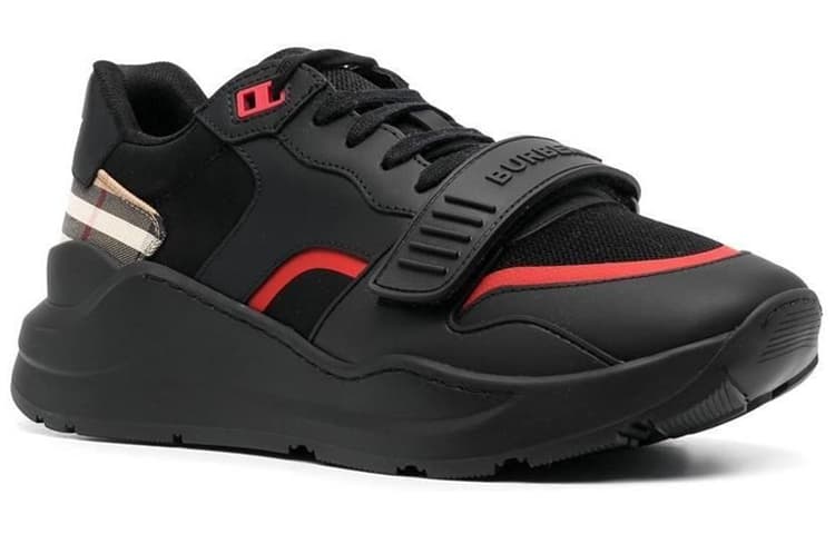 Массивные кроссовки Burberry в винтажную клетку