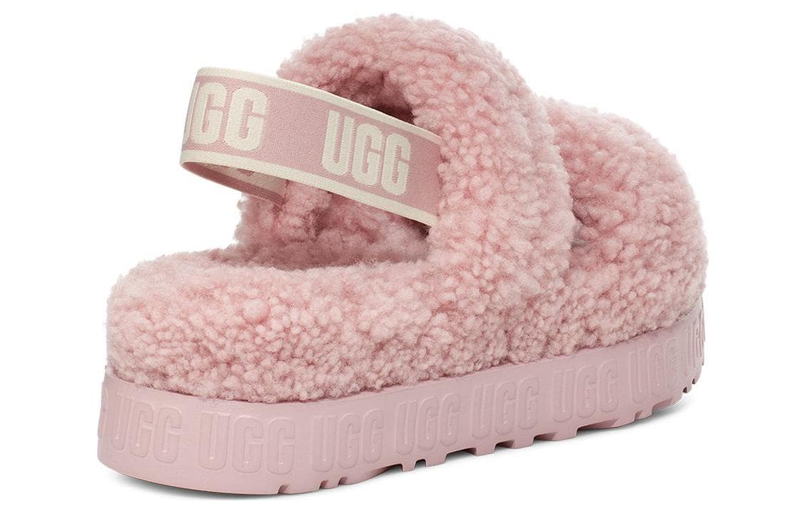 UGG Oh Fluffita Fuzzy Тапочки женские розово-серые