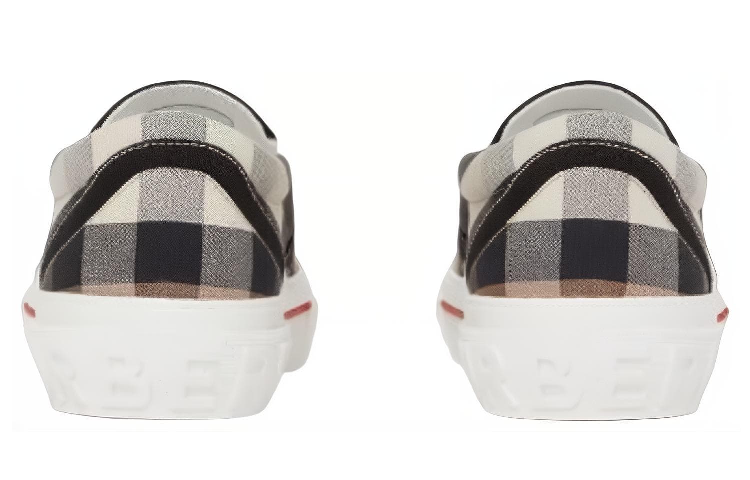 Слипоны в клетку Burberry Exaggerared Березового цвета