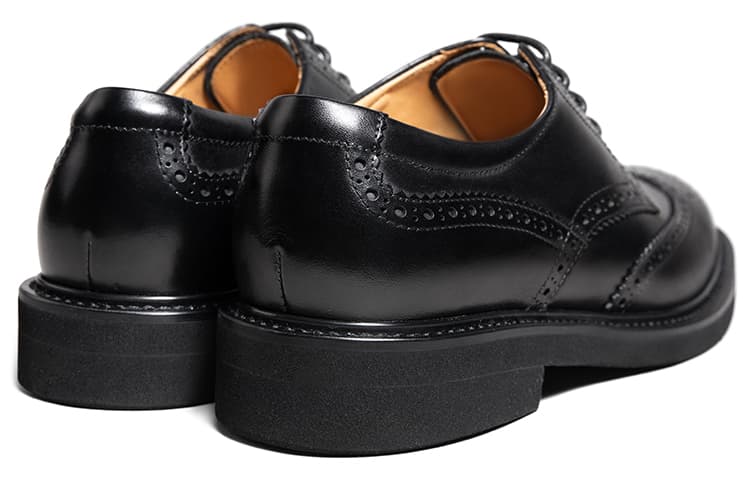 THOM WILLS Британские деловые повседневные туфли дерби из телячьей кожи Классические туфли мужские черные
