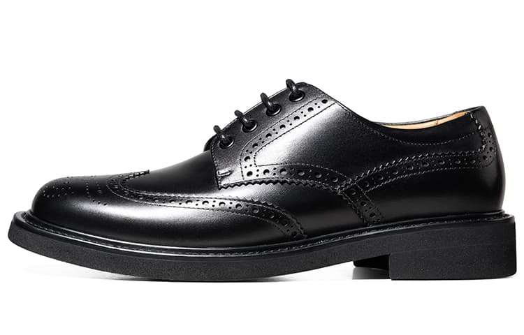 THOM WILLS British Business Casual Calfskin Derby Shoes Dress Shoes Men's Black