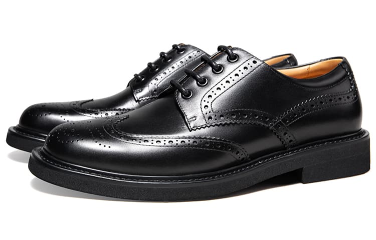 THOM WILLS Британские деловые повседневные туфли дерби из телячьей кожи Классические туфли мужские черные