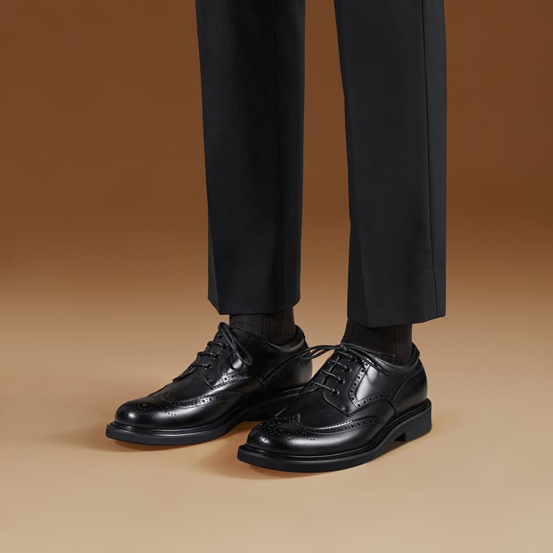 THOM WILLS Британские деловые повседневные туфли дерби из телячьей кожи Классические туфли мужские черные