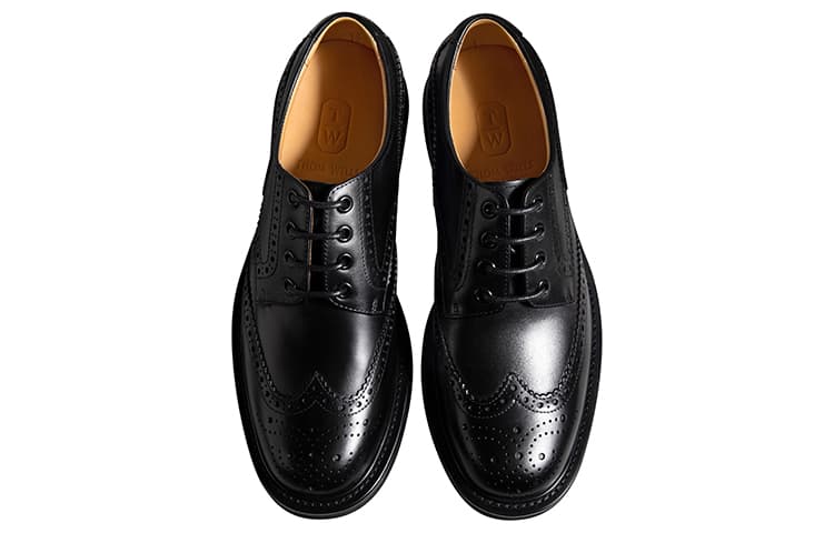 THOM WILLS Британские деловые повседневные туфли дерби из телячьей кожи Классические туфли мужские черные