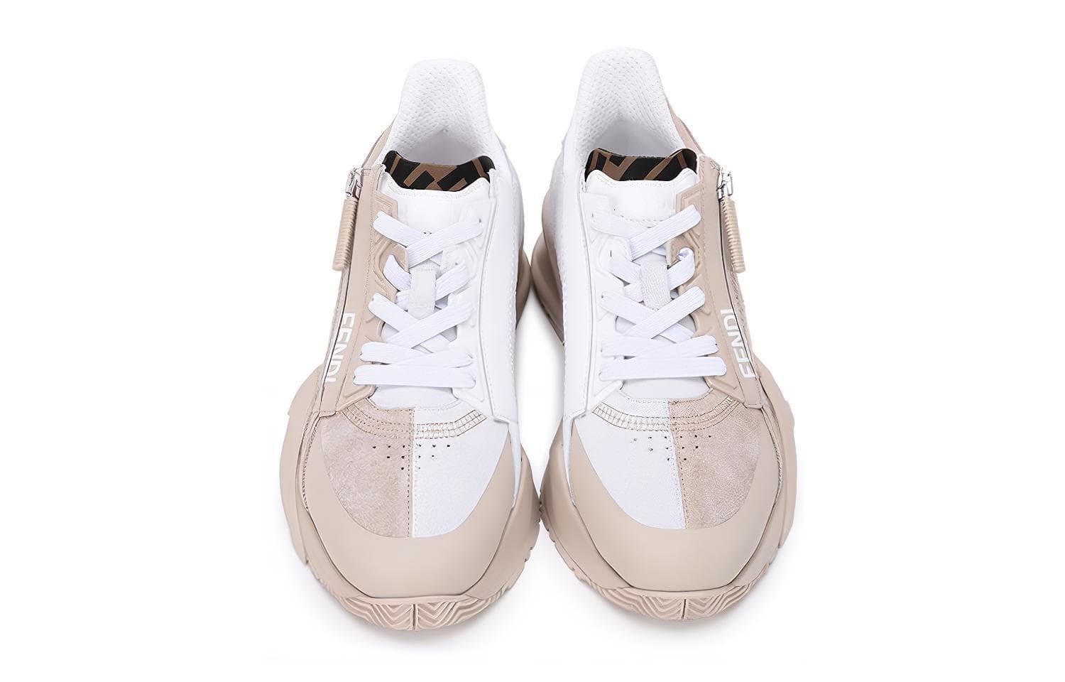 Женские кроссовки FENDI Flow Low, телесный розовый