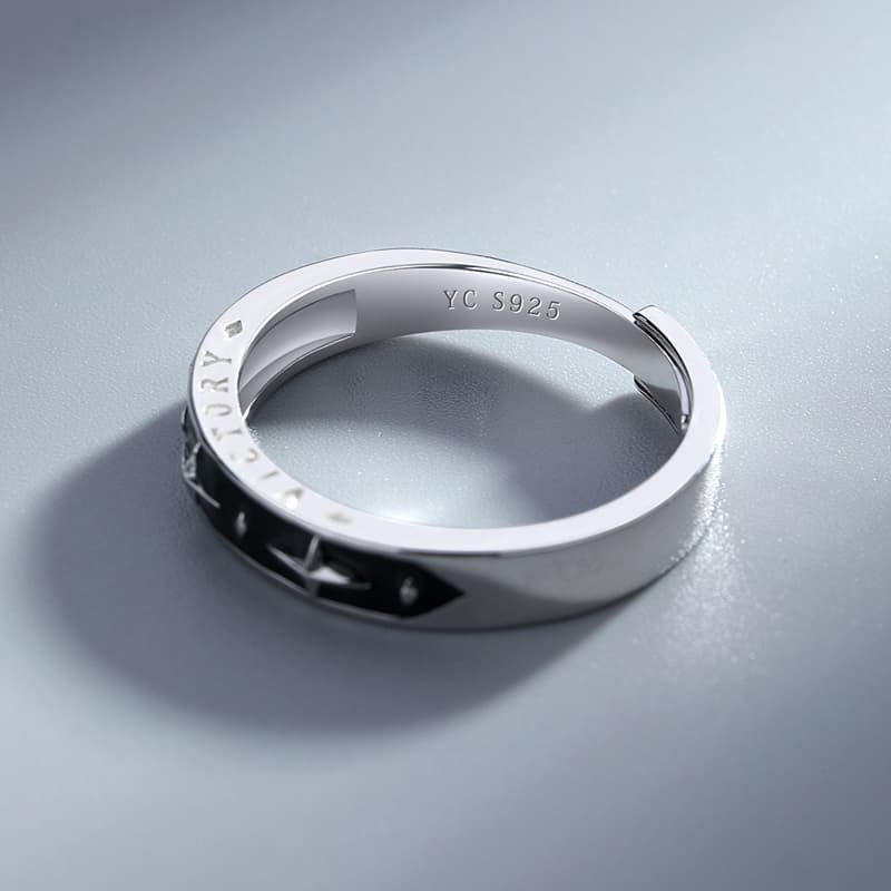 Кольца YINCHIE из стерлингового серебра 925 пробы мужские черные