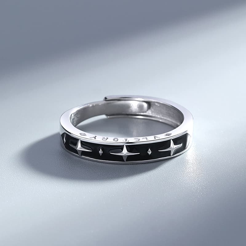 Кольца YINCHIE из стерлингового серебра 925 пробы мужские черные