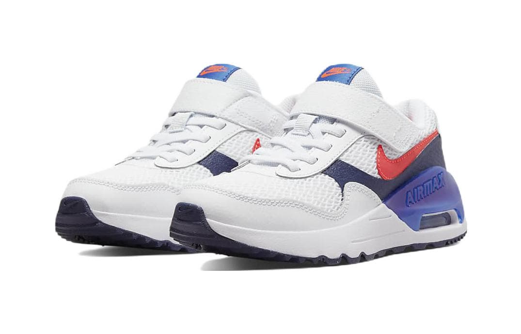 Спортивная повседневная обувь с низким верхом Nike Air Max SYSTM белого и синего цвета для детей от 3 до 7 лет