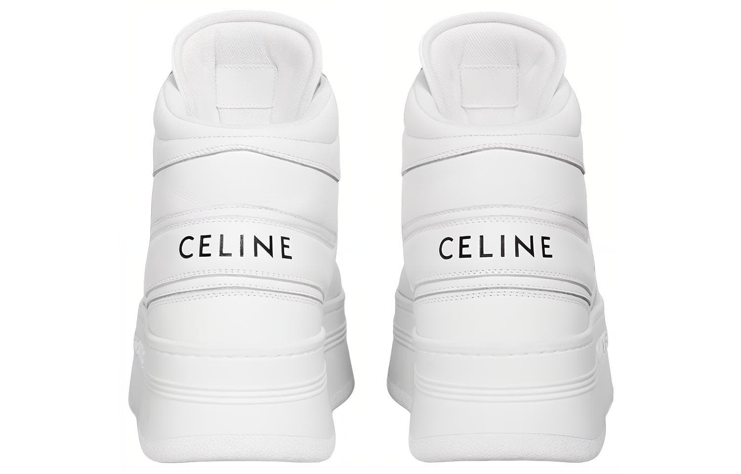 CELINE Block Mid top Стильные женские туфли для скейтбординга, белые