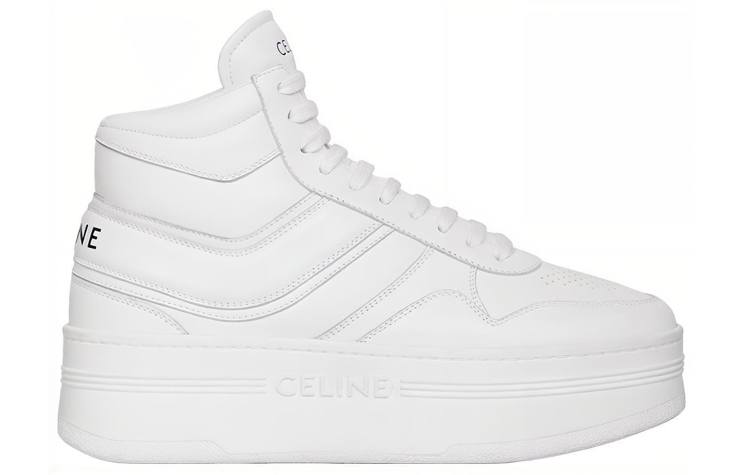 CELINE Block Mid top Стильные женские туфли для скейтбординга, белые