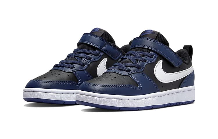 Кроссовки Nike Court Borough Low 2 Midnight Navy Black White PS