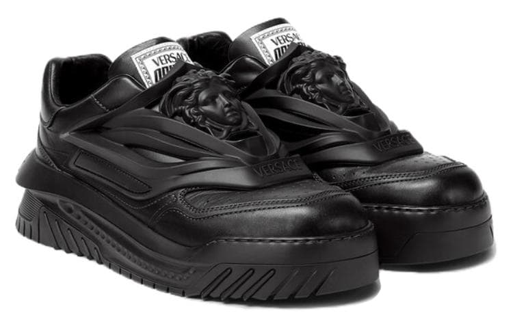 Кроссовки VERSACE Odissea Caged Rubber Medusa, тройной черный цвет