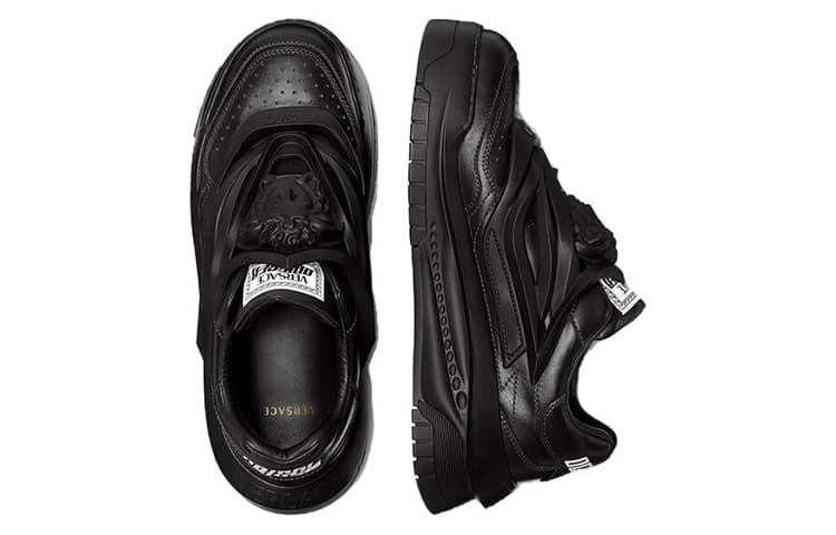Кроссовки VERSACE Odissea Caged Rubber Medusa, тройной черный цвет