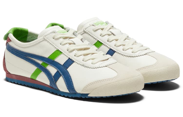 Слипоны Onitsuka Tiger Mexico 66, цвет: белый, лиловый, синий, зеленый