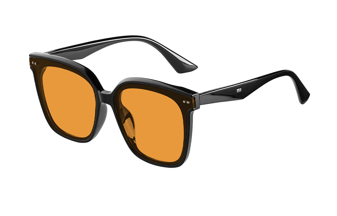 ENFANTIN Квадратные солнцезащитные очки унисекс в черной оправе