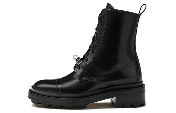 HERMES Fashion Ankle Boots 5cm Women's Black