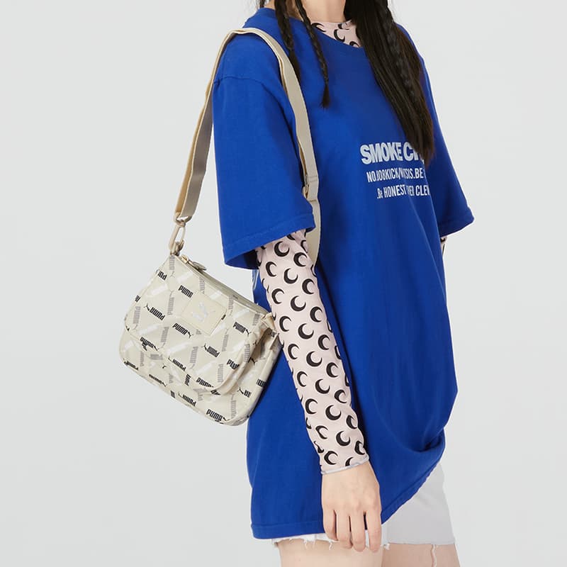 Женская тканевая сумка через плечо PUMA цвета экрю