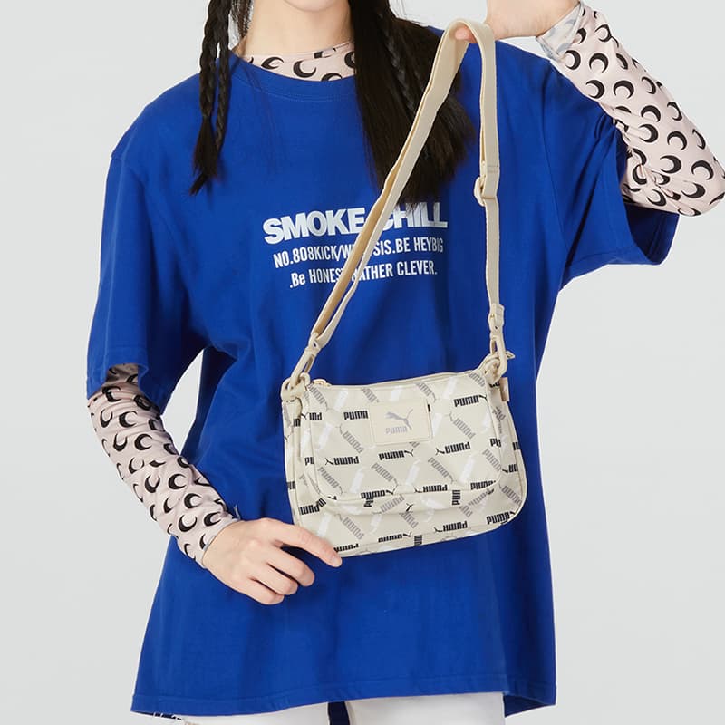 Женская тканевая сумка через плечо PUMA цвета экрю