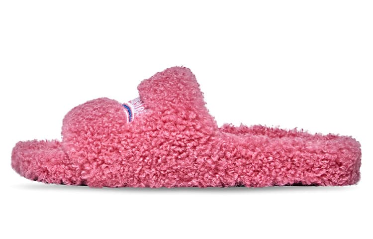 Balenciaga Furry Home Slippers Pink
